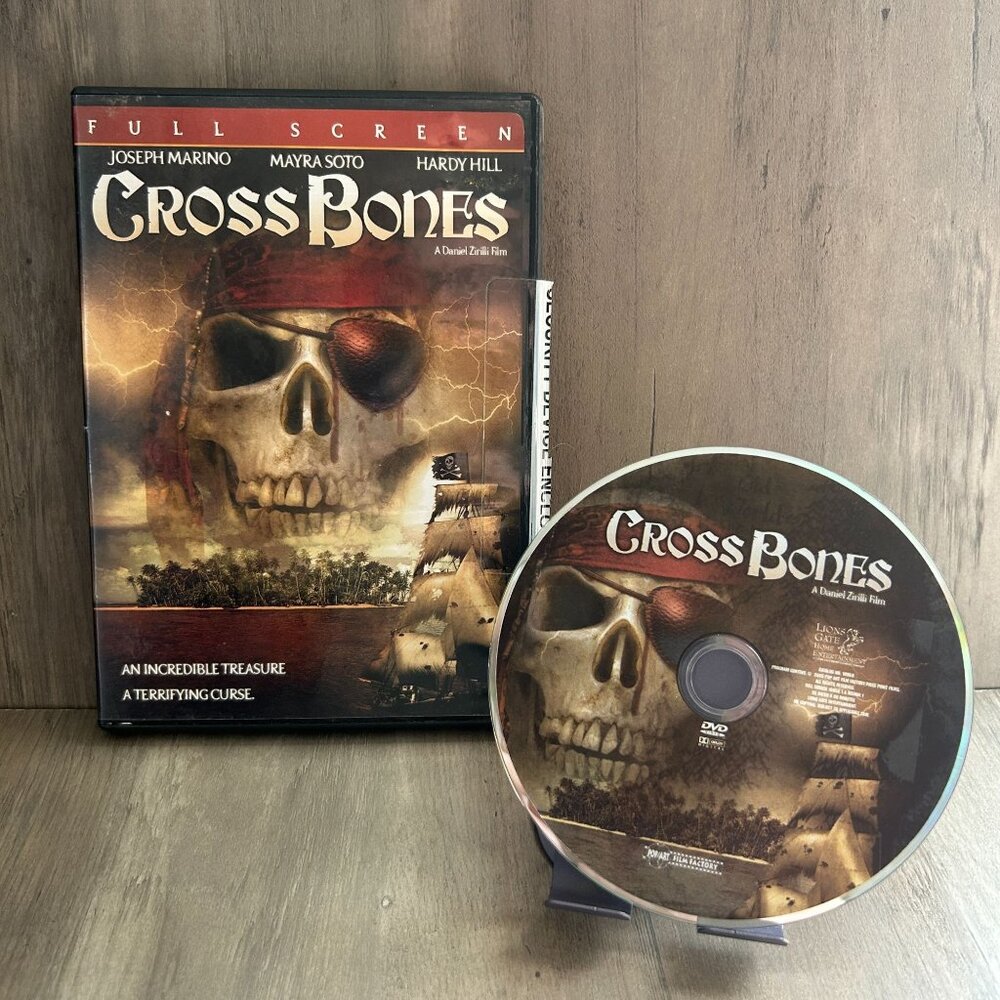 Crossbones Full Screen DVD Horror Movie With Case - A Pirates Curse Adventure